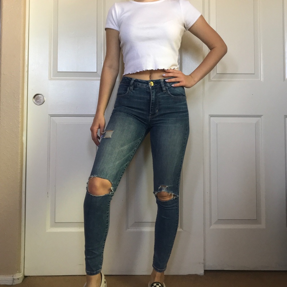 high-rise American Eagle jeans